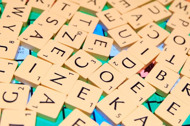 Scrabble with letters and words
