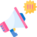 Megaphone representing Call to action